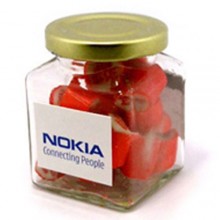 PERSONALISED ROCK CANDY IN GLASS SQUARE JAR