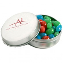 CANDLE TIN FILLED WITH MINI JELLY BEANS 50G (Mixed Colours or Corporate Colours)