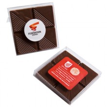 x4 piece chocolate block in PVC stand up box, 15g