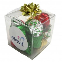 Cube filled with Christmas Chocolates 60g