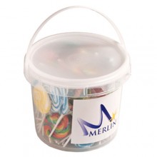 2.4L BUCKET filled with Medium Candy Lollipops
